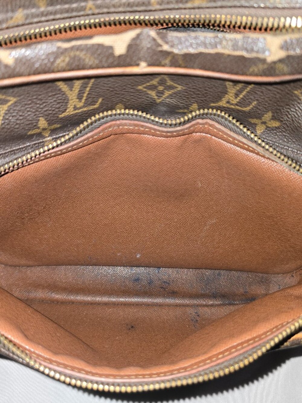 Vtg Louis Vuitton Nil Monogram Canvas Reporter Shoulder Bag Authentic AS IS - Picture 9 of 16